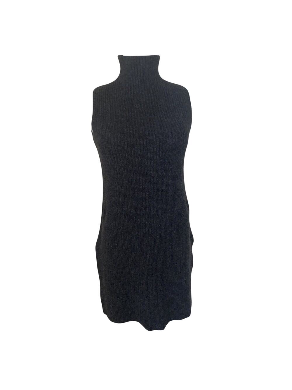 Theory Sleeveless Oversized Sweater Tunic Gray Wool Cashmere Blend Sz P